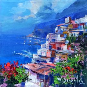 Gemälde, The blue coast - Amalfitan Coast painting, Mario Smeraglia