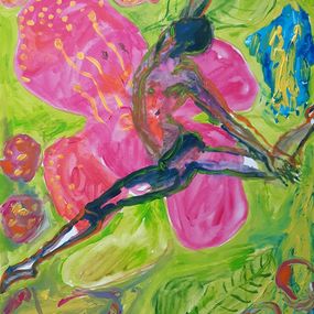 Painting, Young Blooming Talent and an Owl, Sign of Future Maturity, Joanna Glazer