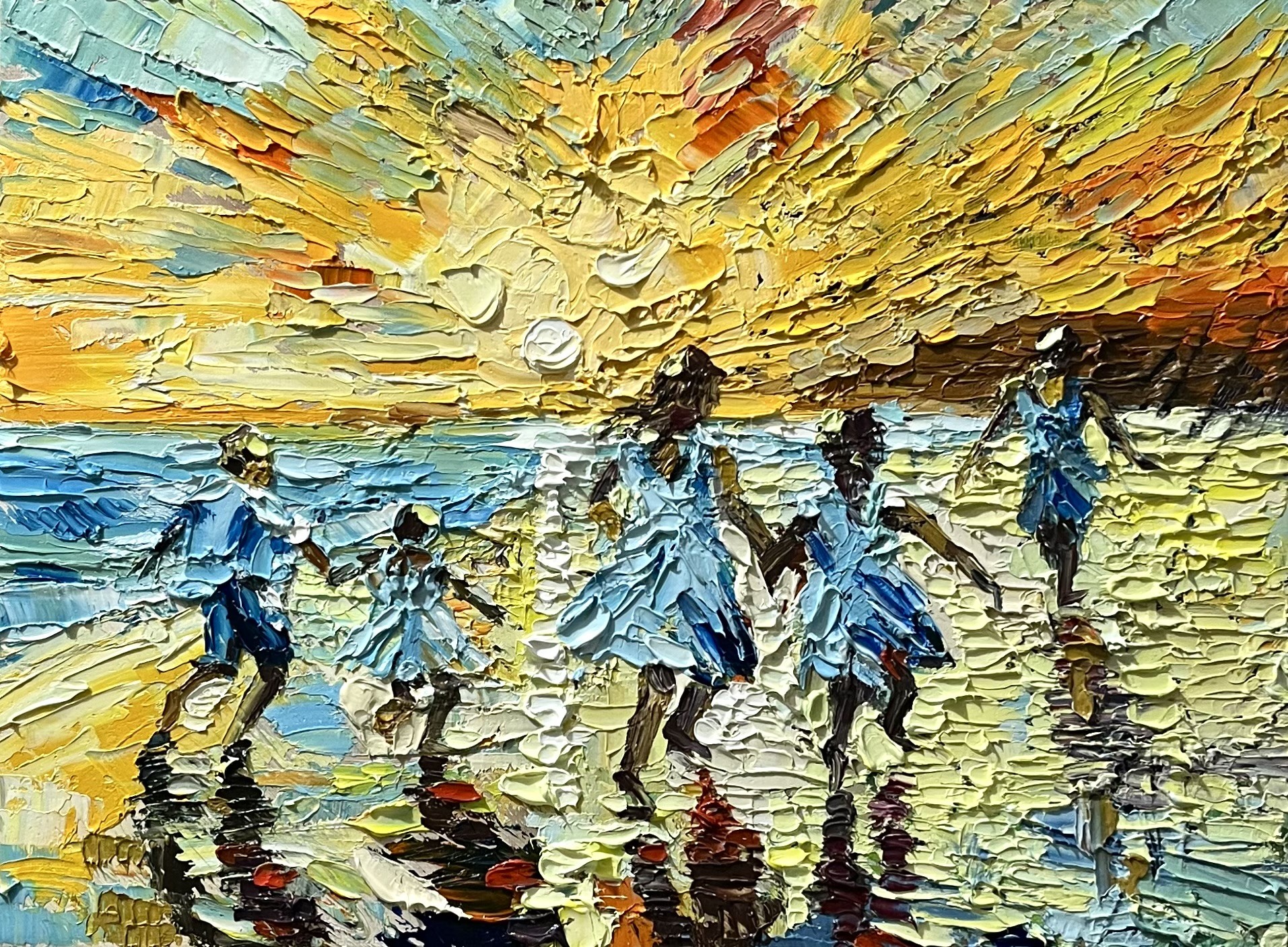 Vahe Bagumyan, Sunset Joy on the Shore Vahe Bagumyan, Sunset Joy on the Shore