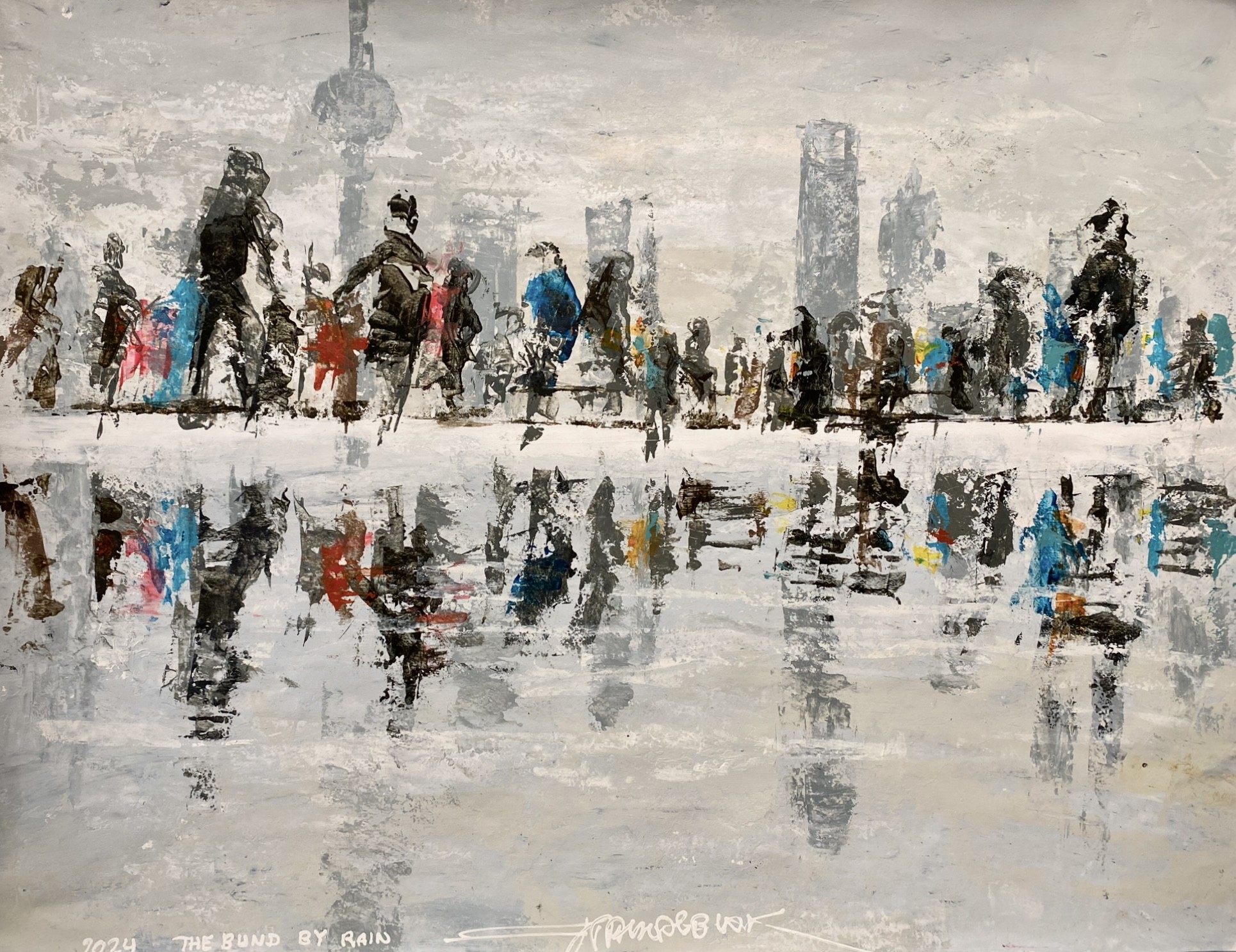 Frank De Blok, The Bund Shanghai by rain Frank De Blok, The Bund Shanghai by rain