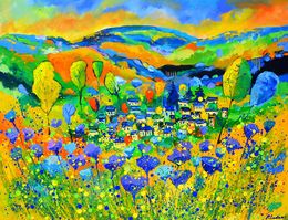Painting, It is snowing flowers, Pol Ledent