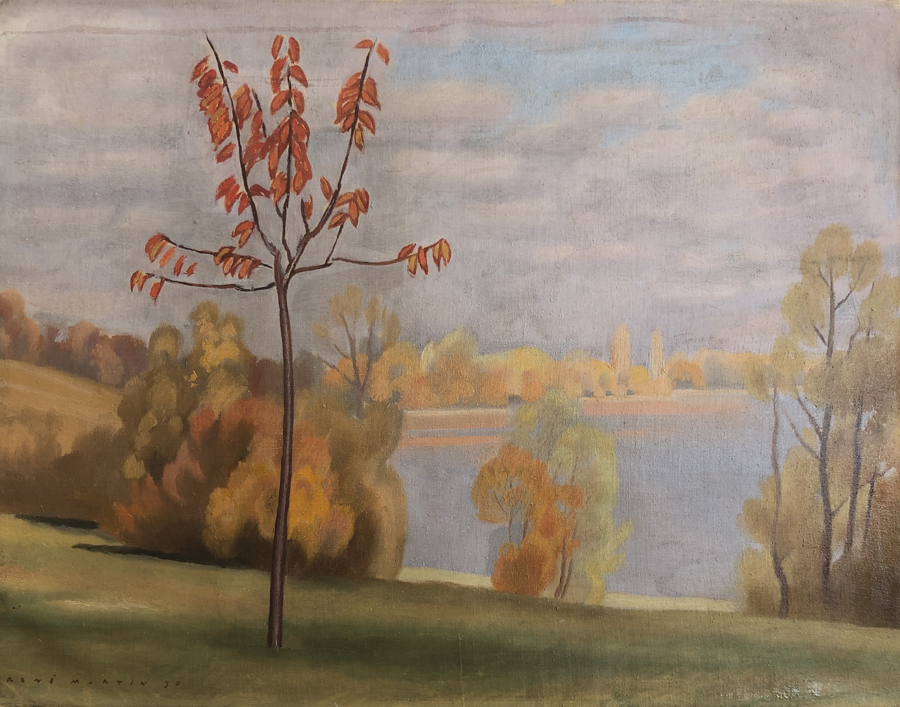 René Martin, Paysage d'automne et vue sur le lac René Martin, Paysage d'automne et vue sur le lac