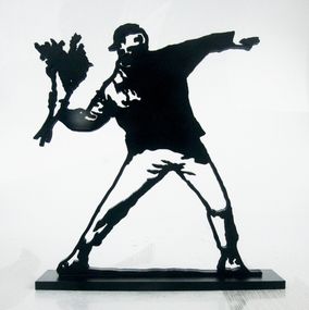 Sculpture, Banksy flowers, PyB