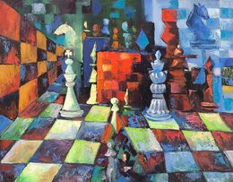 Painting, Surreal Battlefield, Arto Mkrtchyan