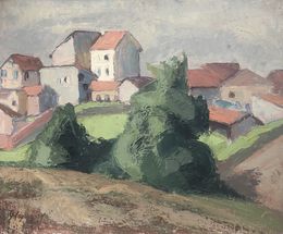 Painting, Paysage rural, Geneviève Mégevand