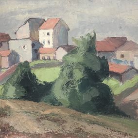 Gemälde, Paysage rural, Geneviève Mégevand