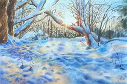 Painting, Winter sunset, Irina Pronina