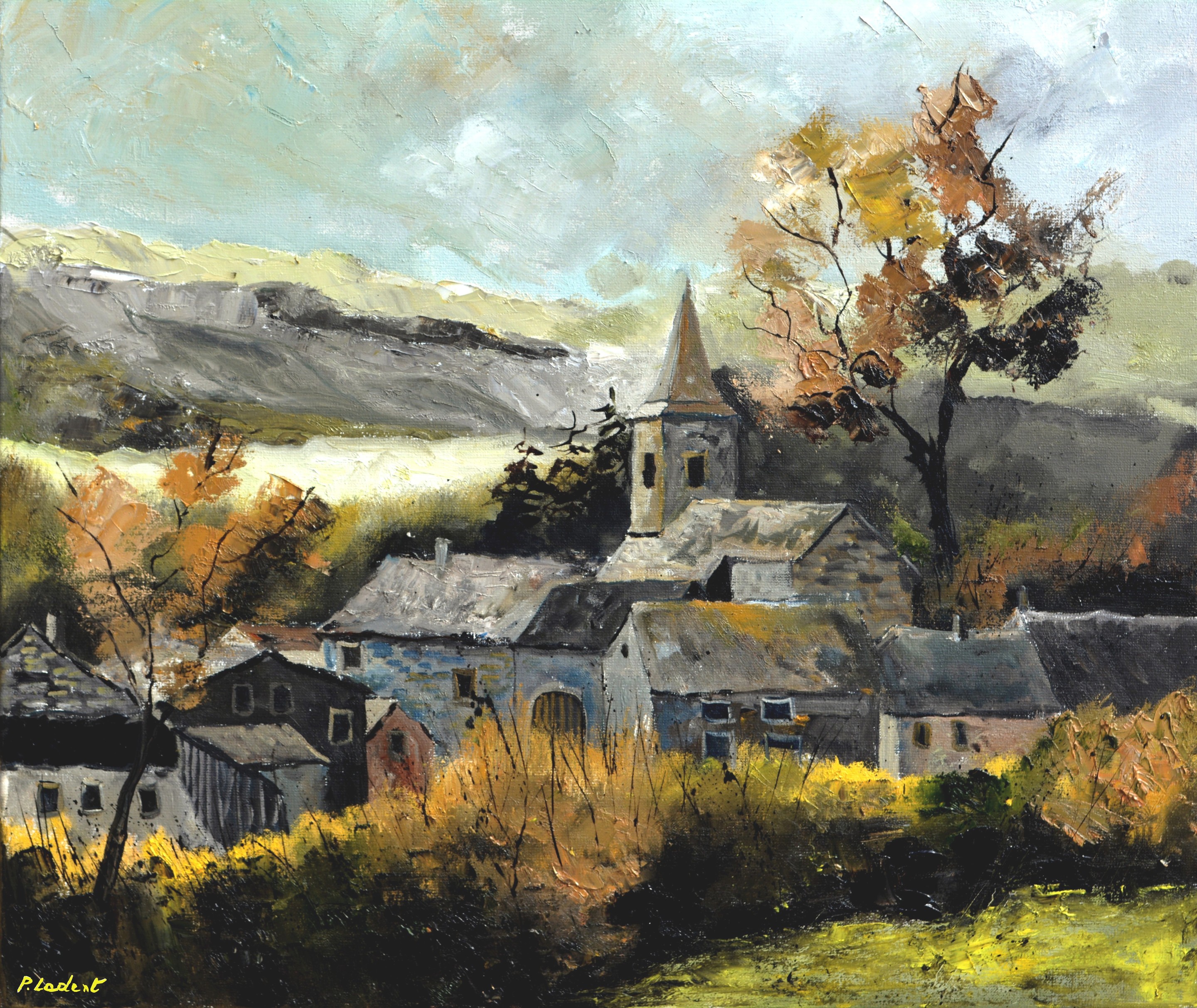 Pol Ledent, Old village in my countryside Pol Ledent, Old village in my countryside