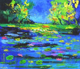 Painting, Magic pond, Pol Ledent