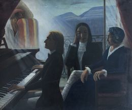 Peinture, Allégorie sur Liszt lors de son séjour à Genève, Aimé Moret