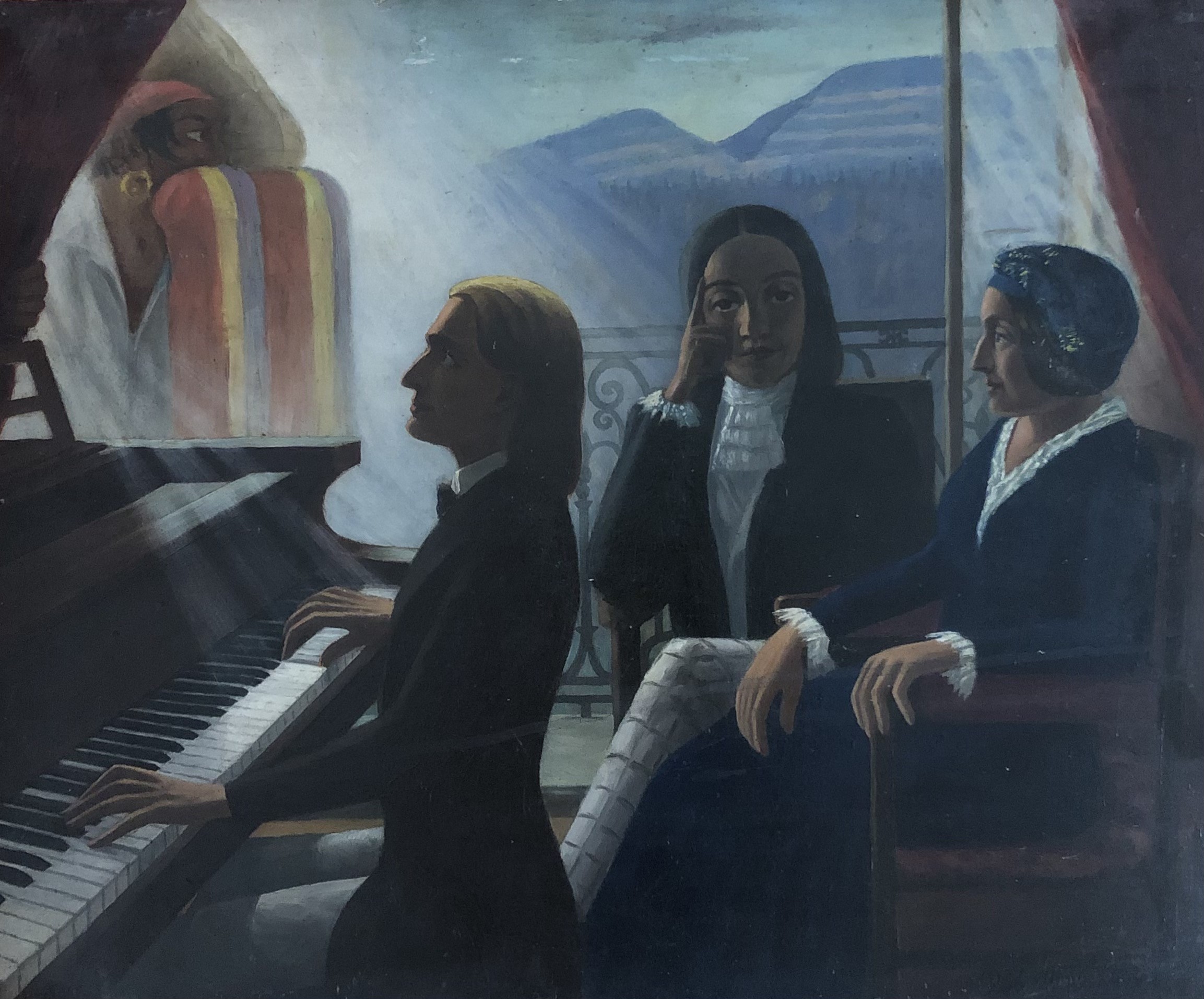 Aimé Moret, Allégorie sur Liszt lors de son séjour à Genève Aimé Moret, Allégorie sur Liszt lors de son séjour à Genève