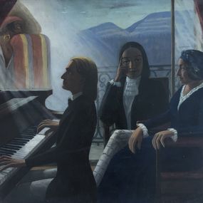 Painting, Allégorie sur Liszt lors de son séjour à Genève, Aimé Moret
