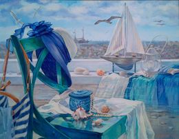 Painting, In the waves of memories, Procach Olesia