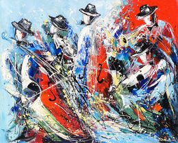 Peinture, Jazz Band on Canvas, Marieta Martirosyan