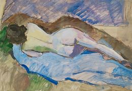 Dessin, Femme nue allongée de dos, Alice Rymowicz