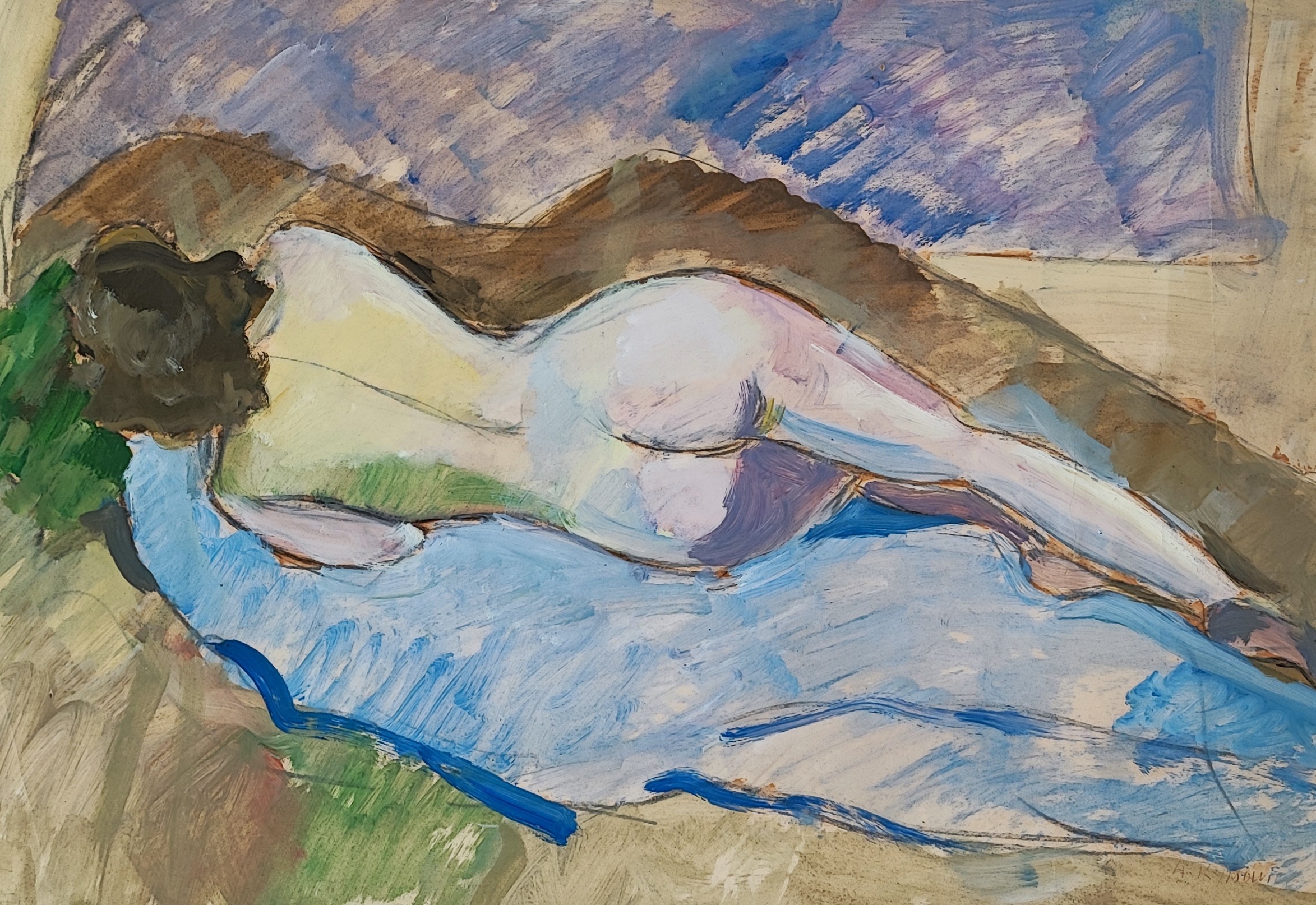 Alice Rymowicz, Femme nue allongée de dos Alice Rymowicz, Femme nue allongée de dos