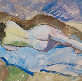 Fine Art Drawings, Femme nue allongée de dos, Alice Rymowicz