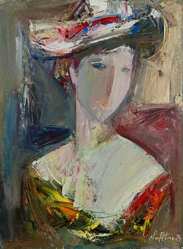 Painting, Elegance in a Hat, Mateos Sargsyan