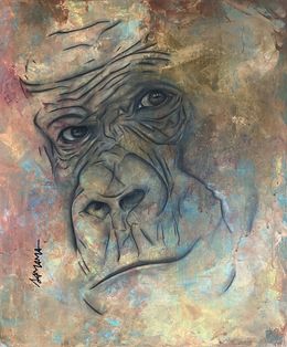 Painting, Le Gardien Silencieux, Frédérique Samama