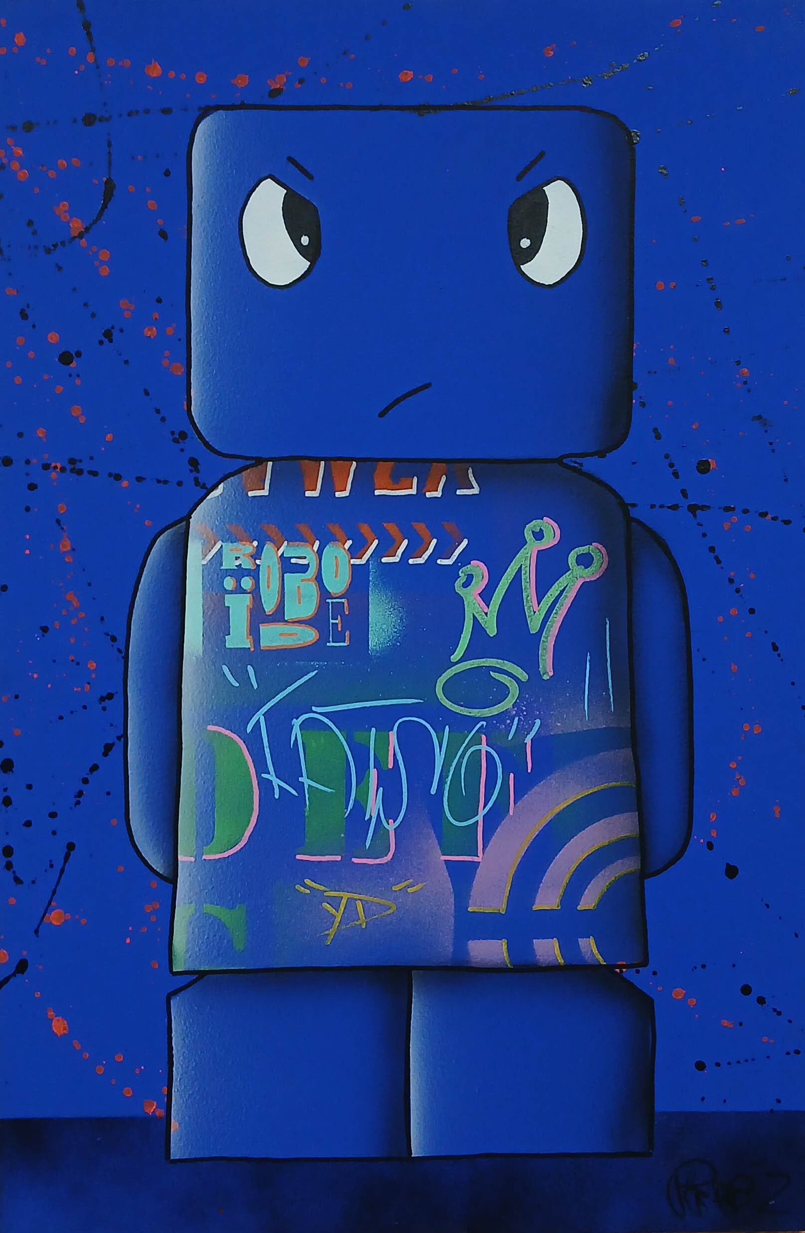 PRAB'Z, Tableau Roboïde bleu klein S PRAB'Z, Tableau Roboïde bleu klein S