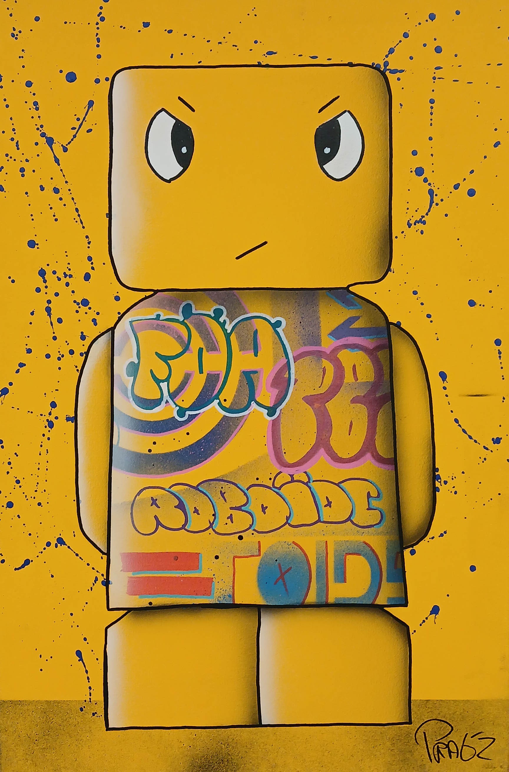 PRAB'Z, Tableau Roboïde jaune S PRAB'Z, Tableau Roboïde jaune S