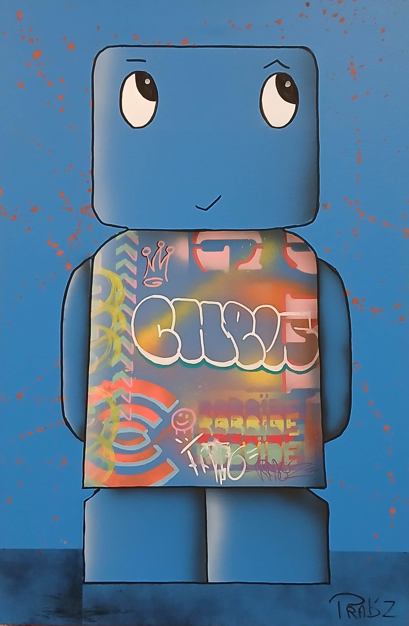 PRAB'Z, Tableau Roboïde bleu S PRAB'Z, Tableau Roboïde bleu S