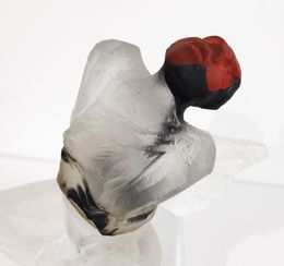 Sculpture, Homme ailé - Portrait fantastique pâte de verre, Gilles Vadel
