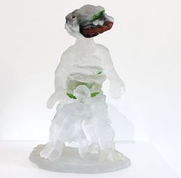 Sculpture, Dinozore - Portrait Chimère pâte de verre, Gilles Vadel