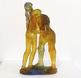 Skulpturen, Couple Ambre - Corps humain pâte de verre, Gilles Vadel