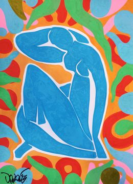 Painting, Blue nude (a tribute to Matisse), Dr. Love