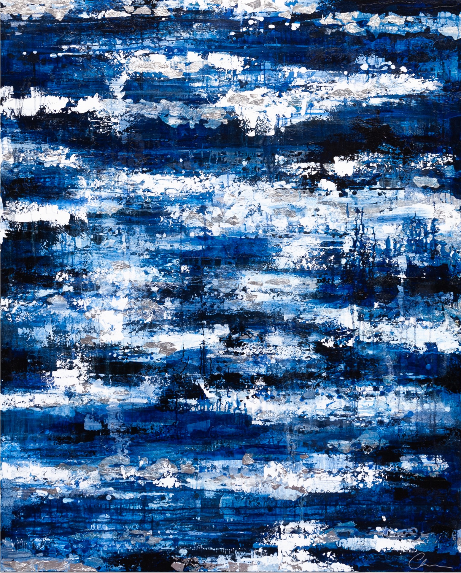 Chelsea Davine, Deep Blue with Silver Chelsea Davine, Deep Blue with Silver