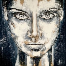 Painting, Portrait black and white no. 20520, Anita Kaufmann