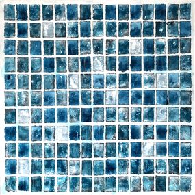 Peinture, Beyond the sea no. 124 large blue abstract, Anita Kaufmann