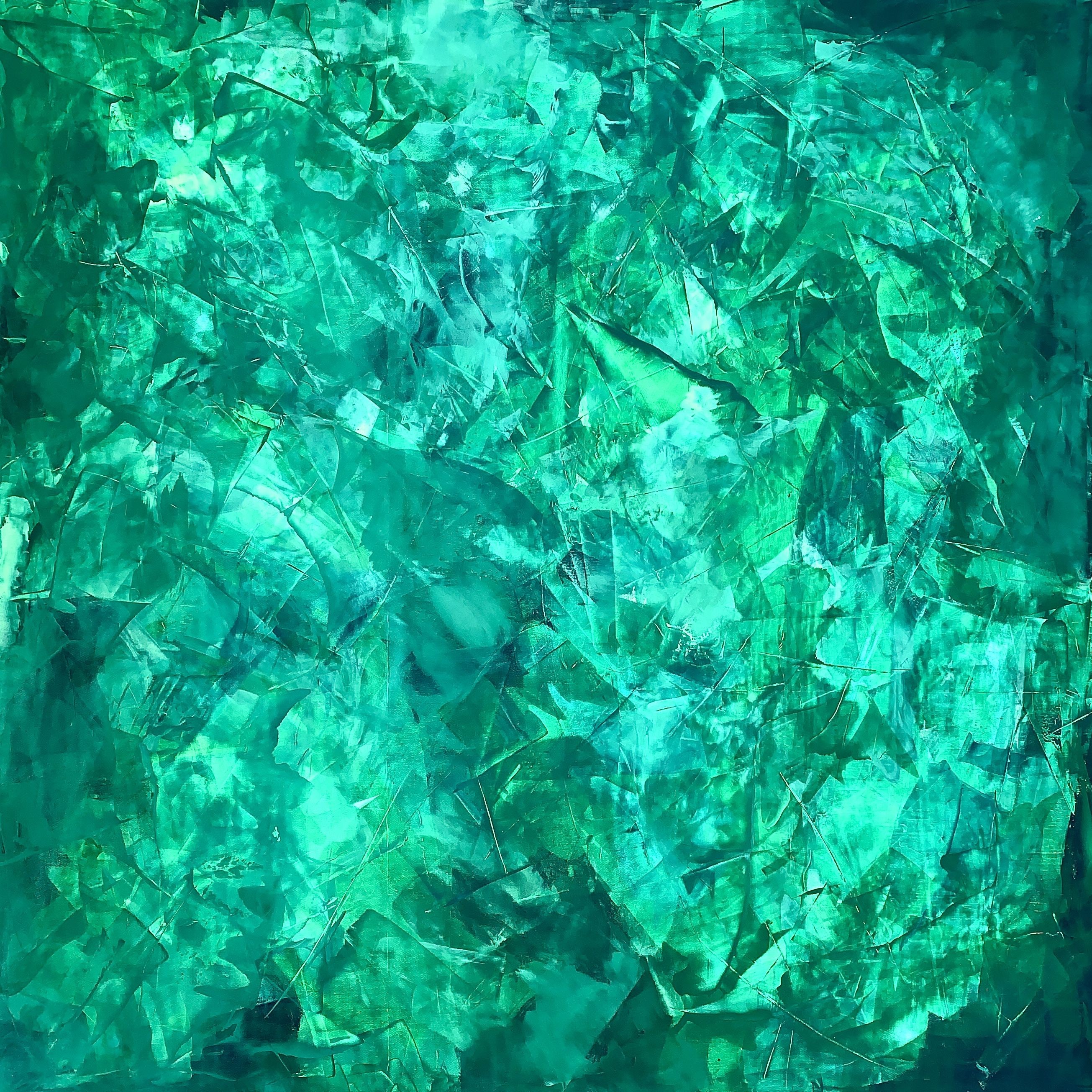 Anita Kaufmann, Nature's embrace no. 524 large green abstract Anita Kaufmann, Nature's embrace no. 524 large green abstract