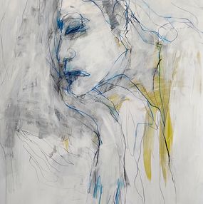 Zeichnungen, Woman with hand on chin, Barbara Kroll