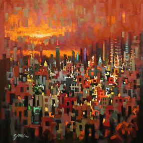 Gemälde, Autumn Comes to New York, Chin H Shin