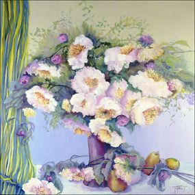 Painting, Peonies Flower Painting, Christiane Papé