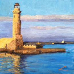 Painting, Rethymno Lighthouse, Elena Sokolova