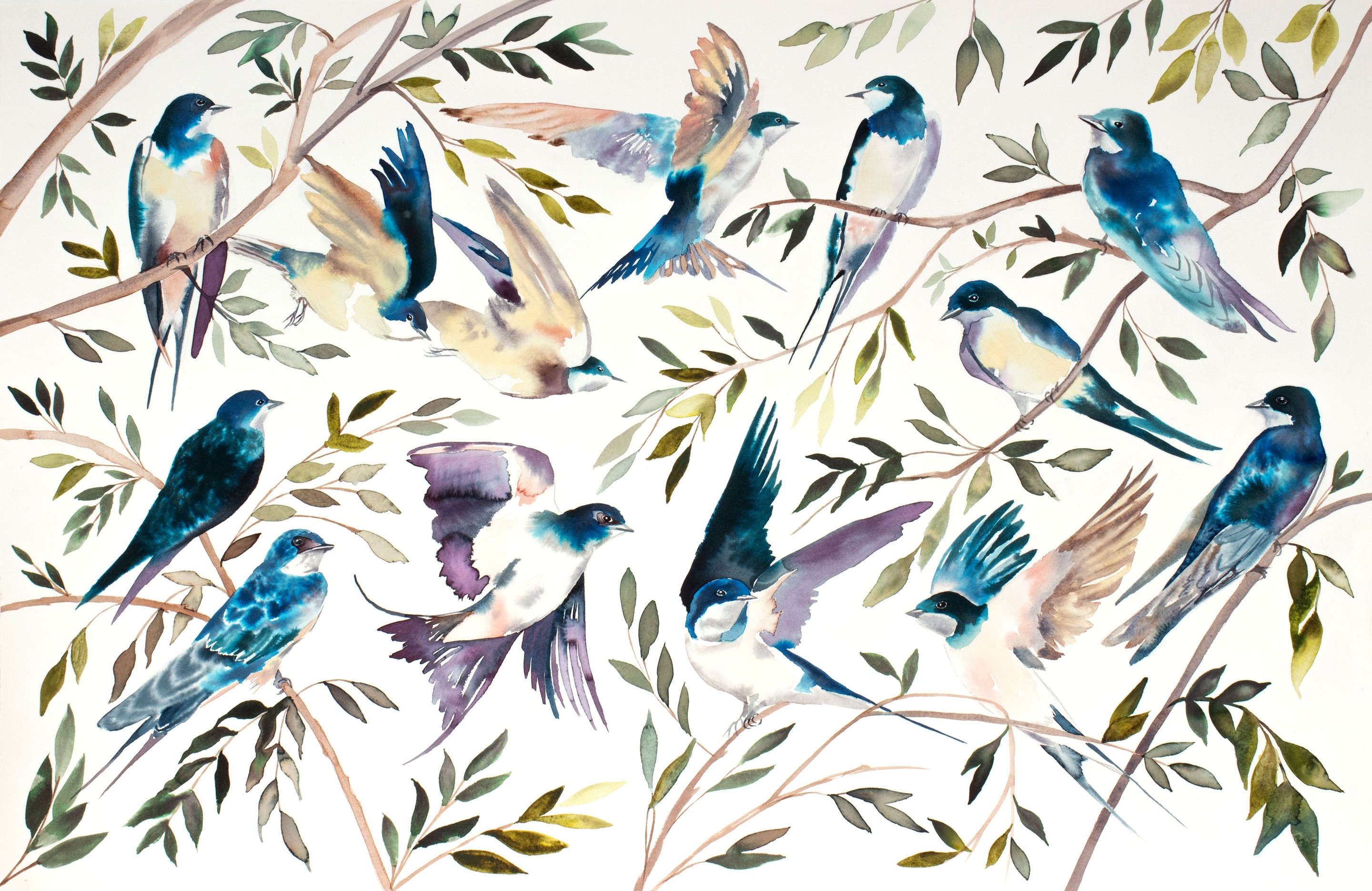 Elizabeth Becker, Tree Swallows Elizabeth Becker, Tree Swallows