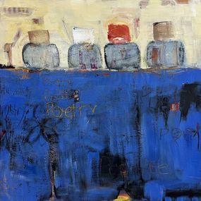 Gemälde, Four Jars and a Flower, Ellen Brook