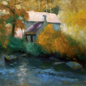 Peinture, Crozant Impressionist School River Valley The Fall, Gav Banns