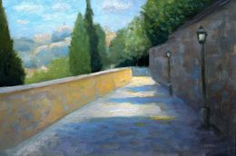Painting, Street in Ancient Rome Italy, Gav Banns