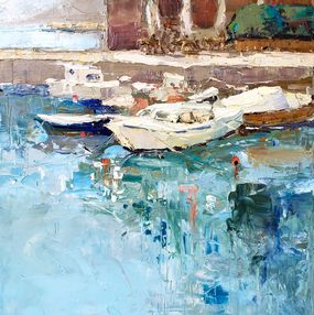 Gemälde, Boats. Morning., Irina Alexandrina