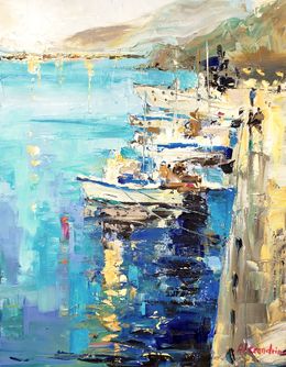 Gemälde, Boats. Evening, Irina Alexandrina