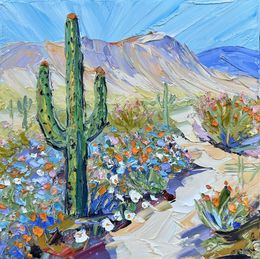 Painting, Tranquil Mojave, Lisa Elley