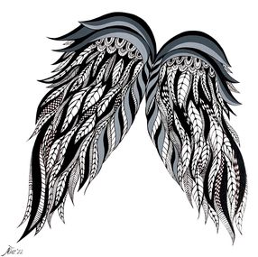 Painting, Angel wings, Maria Tuzhilkina