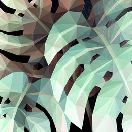 Painting, Monstera leaves, Maria Tuzhilkina