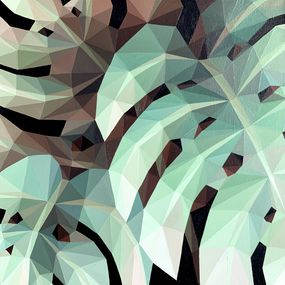 Painting, Monstera leaves, Maria Tuzhilkina