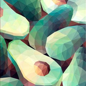Peinture, Geometric  avocado, Maria Tuzhilkina