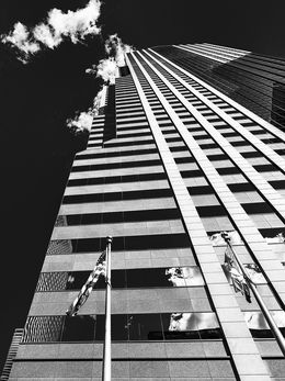 Photography, Two flags east noir Chicago IL, William Dey
